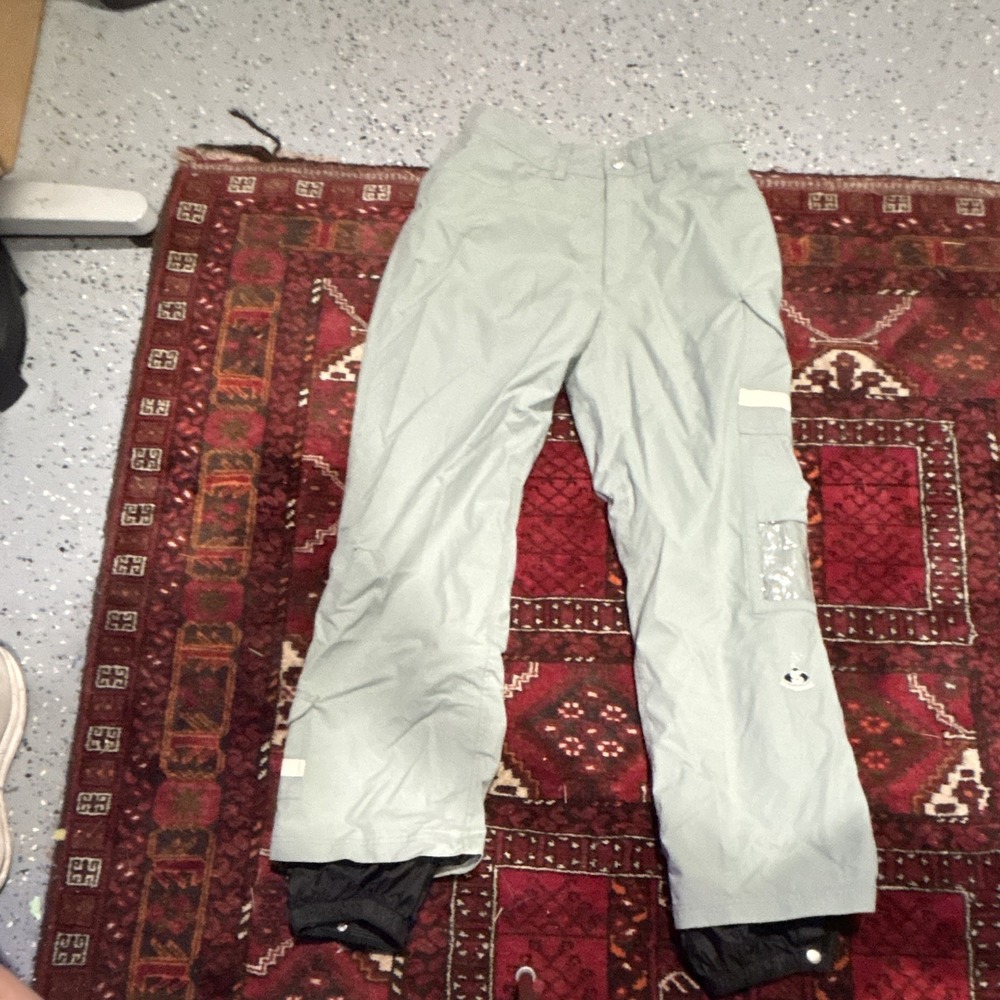 VTG Y2K Bombshell Waterproof Breathable Cargo Snow Pants Mint Green Sage Medium